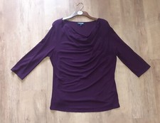 The Collection Debenhams Aubergine Viscose Stretchy Top Size 20  Size NWOT 