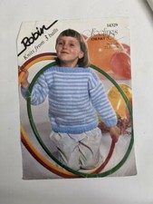 Knitting  Patterns - Robin Feelings Chunky # 14329   Sweater  56-81cm