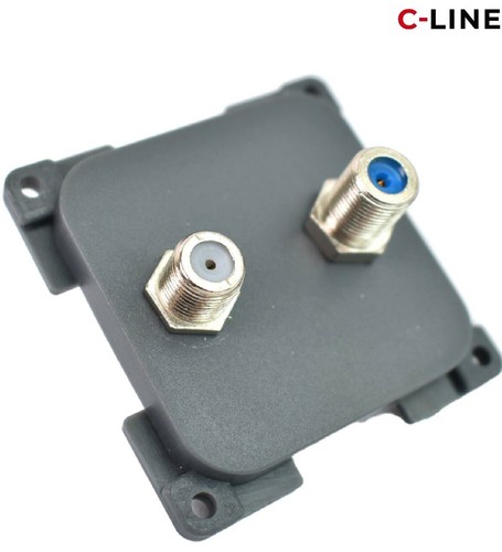 Line twin satellite socket - c-line,