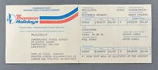 THOMSON HOLIDAYS BRITANNIA AIRWAYS VINTAGE USED AIRLINE TICKET 1977 BY