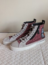 Red Suede High Top Sneakers by