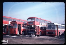 Original Bus Slide - Yorkshire Traction line-up inc. accident damaged Bristol VR