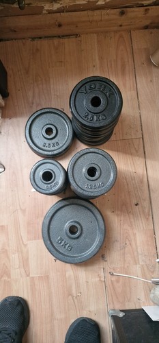 Piece cast iron barbell - piece,