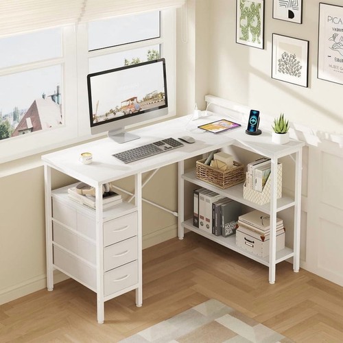 Modern white standing desk - 32",