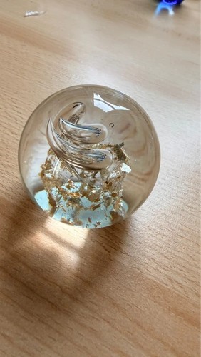 Clear art glass - clear, paperweight