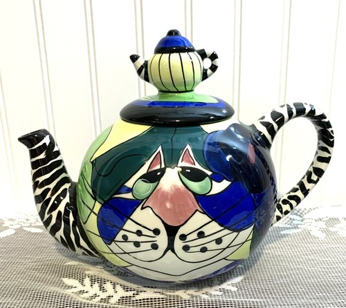 Lydia corneille cat teapot - lydia,