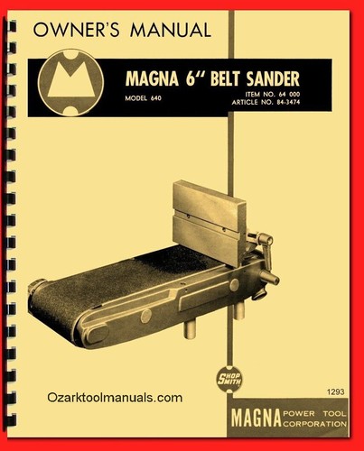 Shopsmith magna 48 belt - magna, 6"