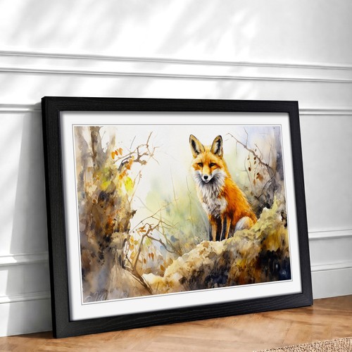 Fox watercolour art 4 - watercolour, no.4