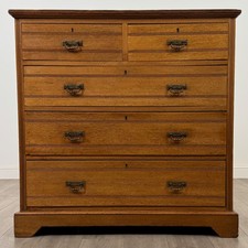 Antique 20th Century Oak Chest Of Drawers By Maple & Co ( REF AF-4592 )