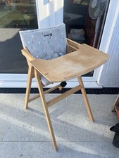 Safety 1st Nordik Foldable Wooden Highchair With Seat Cushion - Natural Wood