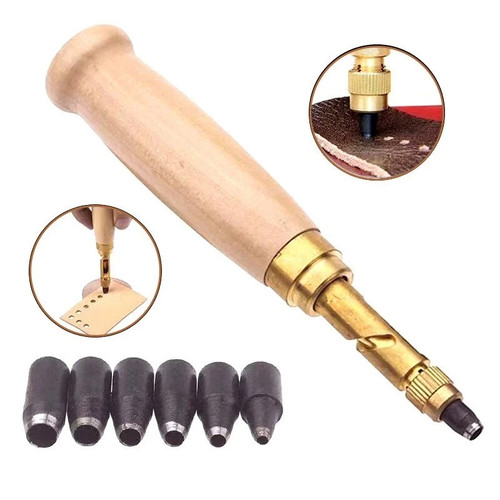 Leather hole punch - leather, adjustable
