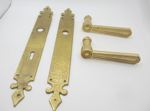 Large vintage metal lever door - lever,