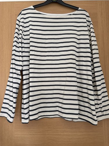 Ladies navy and white striped - and,