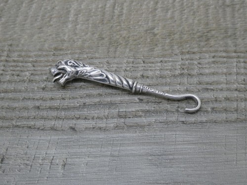 Victorian lion head - head, sterling
