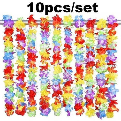10pcs hawaiian flower - hawaiian, lei