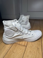 Excellent Condition: Converse All Star Ladies White Trainers (Size 5.5)