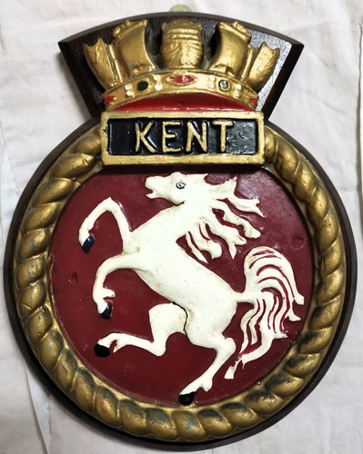 Hms kent ship crest - kent,