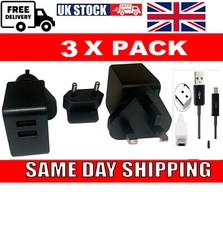 3 X Replacement for Genuine Original Alcatel Touch Travel Charger & Micro Cable