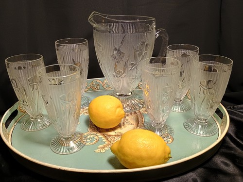 Vintage jeanette iris glass - ,