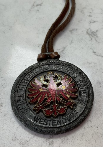 Vintage enamelled ski - enamelled,