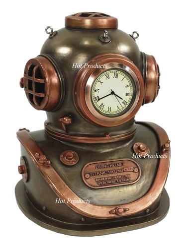 Diving helmet clock - clock, nautical