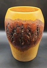 Rustic Wooden Bark Vase 18cm