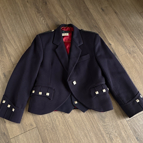 Scott blair navy 100 - navy, wool