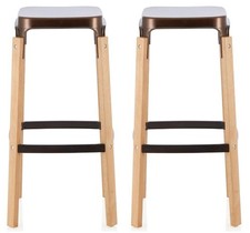 Pair of Metal,Wood Kitchen Bar