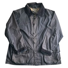 Barbour Lightweight Bedale Wax Jacket Original Tartan Country Black Mens Large