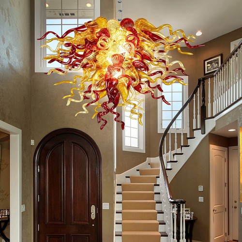 Glass art deco chandelier - art,