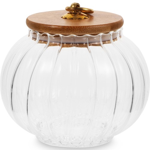 Glass jar with lid pumpkin - glass,