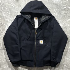 Carhartt Rework Navy Hooded Active Jacket Size Medium