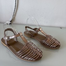 Next Leather Rose Gold Strappy