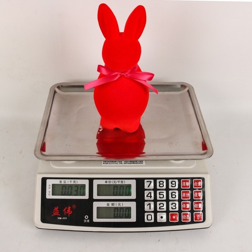 Flocked easter bunny - flocked,