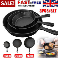 3X Cast Iron Skillet Set