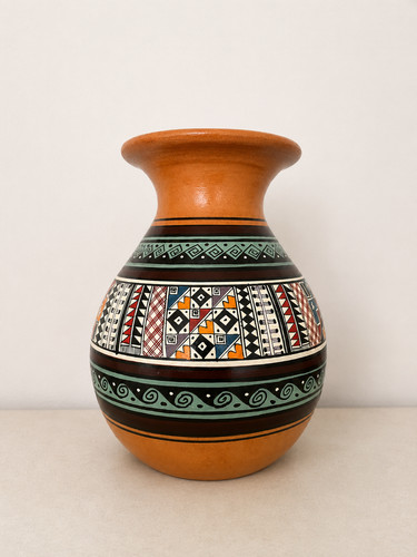 Vintage peruvian pottery - vintage, vase