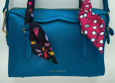 Lulu Guinness emerald green blue medium Peekaboo Lip Dylan bag & dustbag NEW