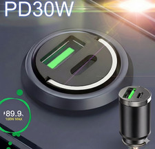 30W Fast Car Charger Mini Dual