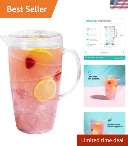 Clear plastic jug litre - clear,