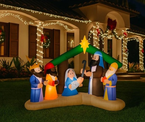 Nativity scene three wise - three,