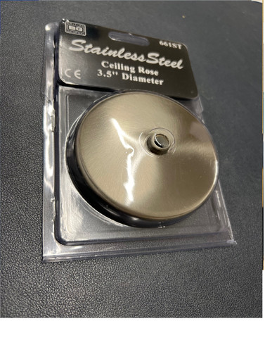 Satin chrome ceiling rose - bg,