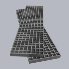 2x Sand Ladders Traction Ramps Waffle Boards - 996 x 310 x 25mm, Grey