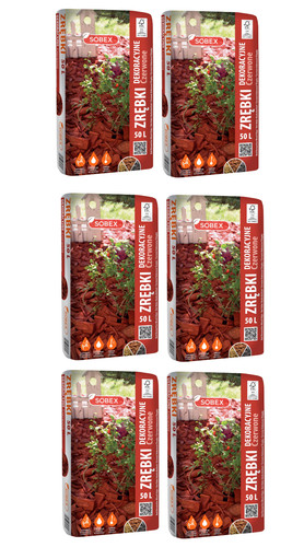 Red bark chippings - chippings, decorative