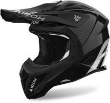 Airoh Aviator ACE 2 Mono, Solid Full Carbon Black, Offroad MX Helmet - ECE22.06