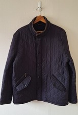 Men's XL Navy Barbour Powell Quilted Jacket  Excellent Condition