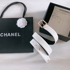 Chanel belt, women's white
