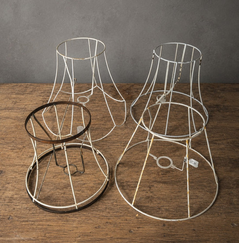 Vintage lampshade wire frames - vintage,