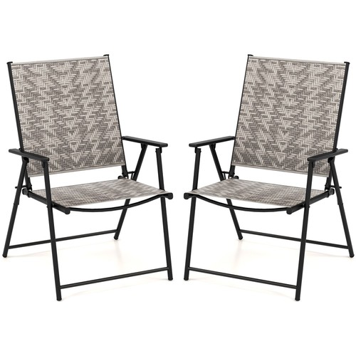 Costway set grey folding - of, 2