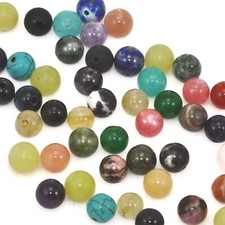 Natural Gemstone Beads 60 Pcs
