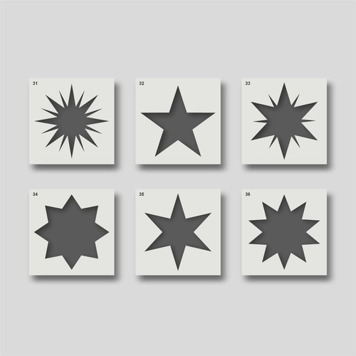 Star stencils for - , nursery
